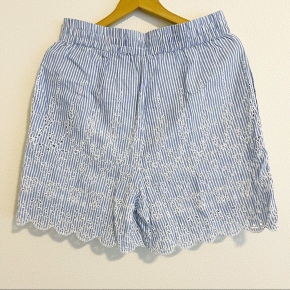 NWT River Island Broderie Short Set Blue Stripe Size 8 - Picture 9 of 12